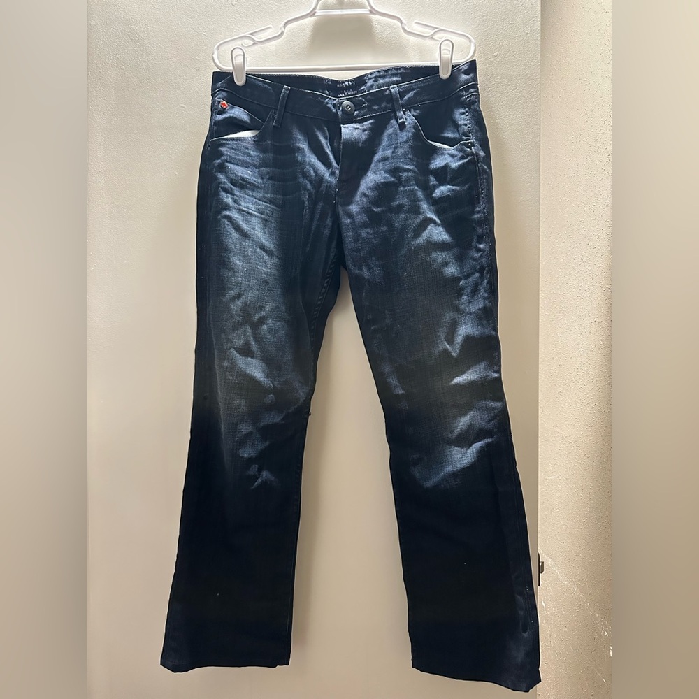 HUDSON Signature Flap Pocket Elm Wash W429DHB Straight Jeans Womens Size 31